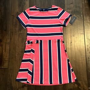 Trendy little pink and navy dress casual dress, brand new!